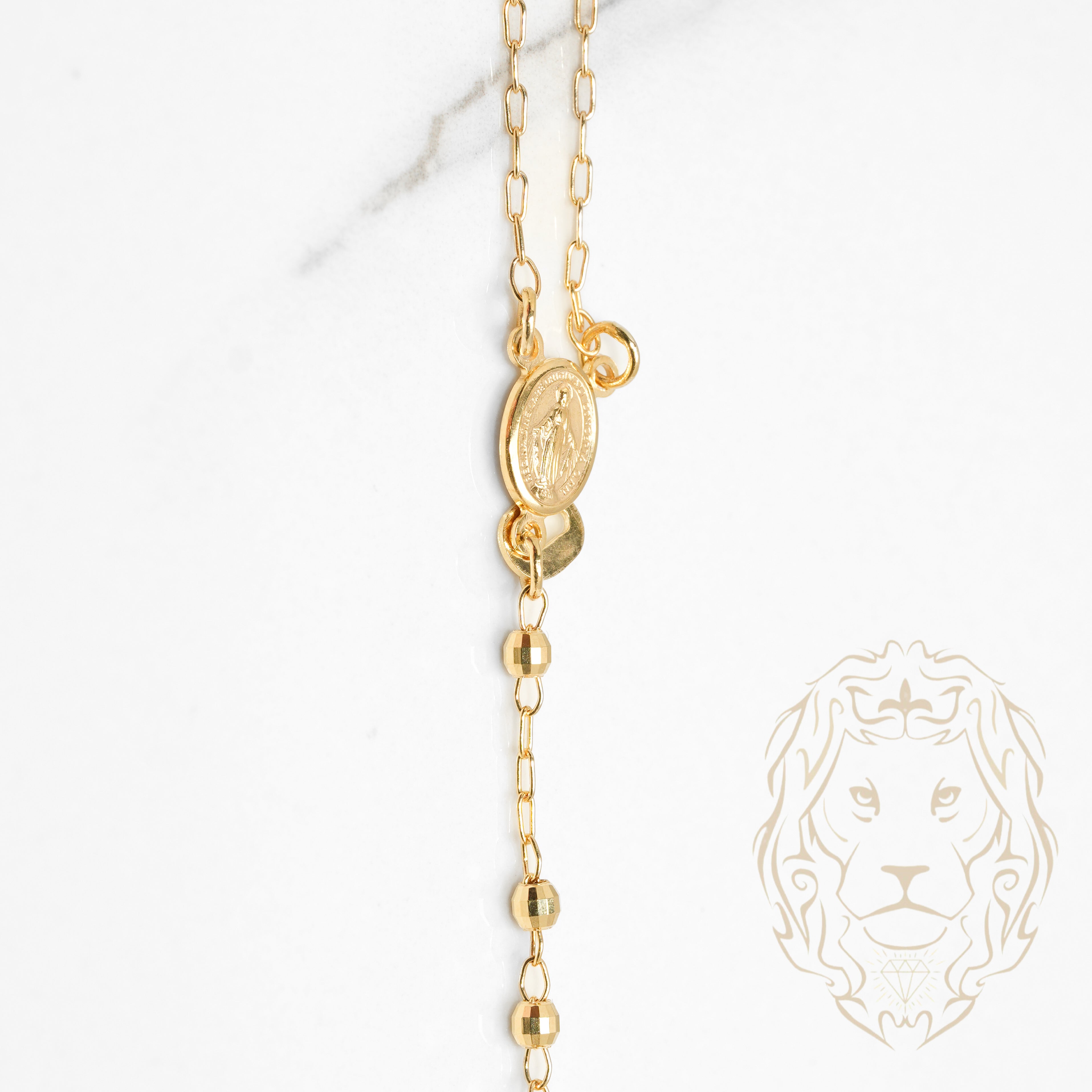 Rosary - 10K yellow gold brilliant cut beads 2.3mm - CHG628