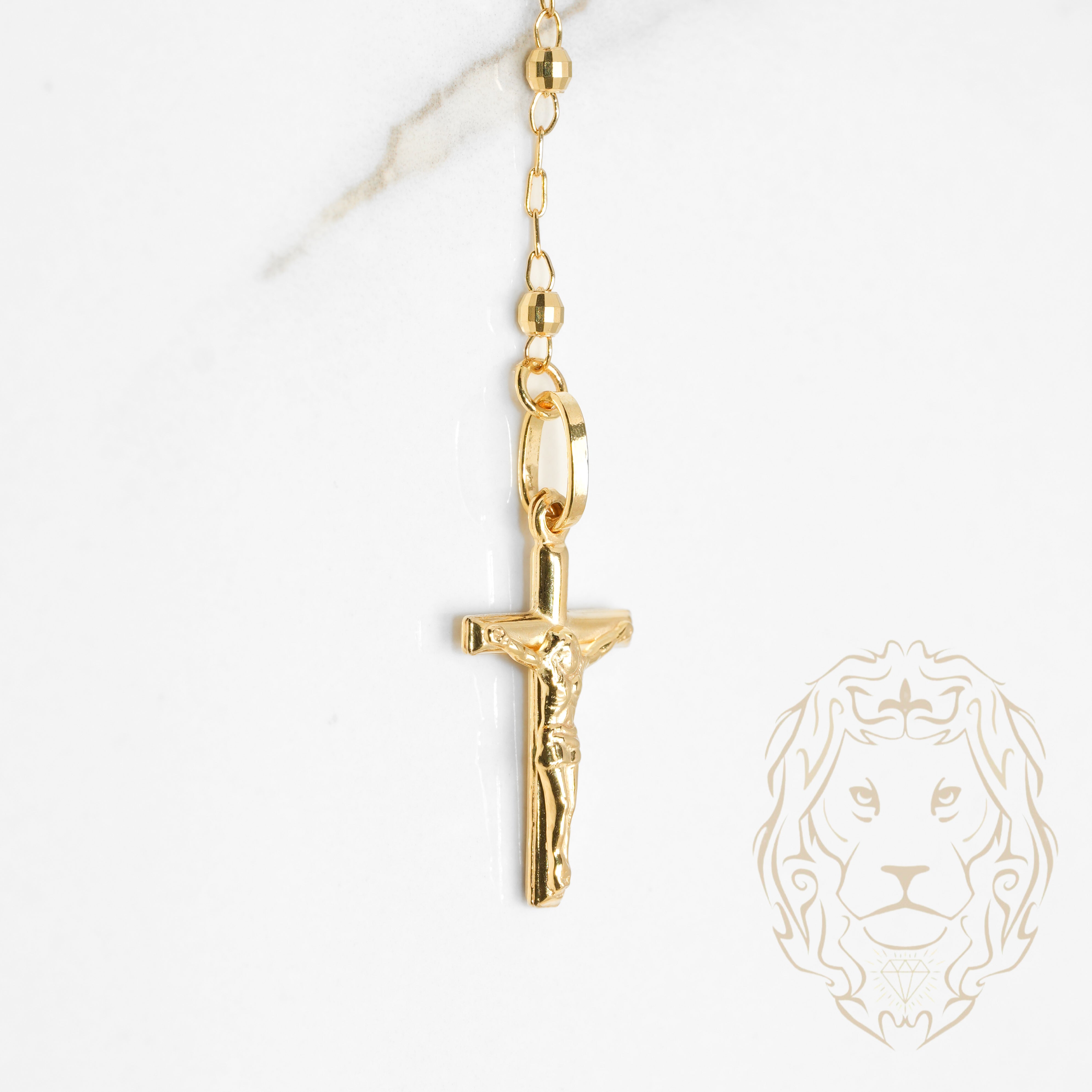 Rosary - 10K yellow gold brilliant cut beads 2.3mm - CHG628