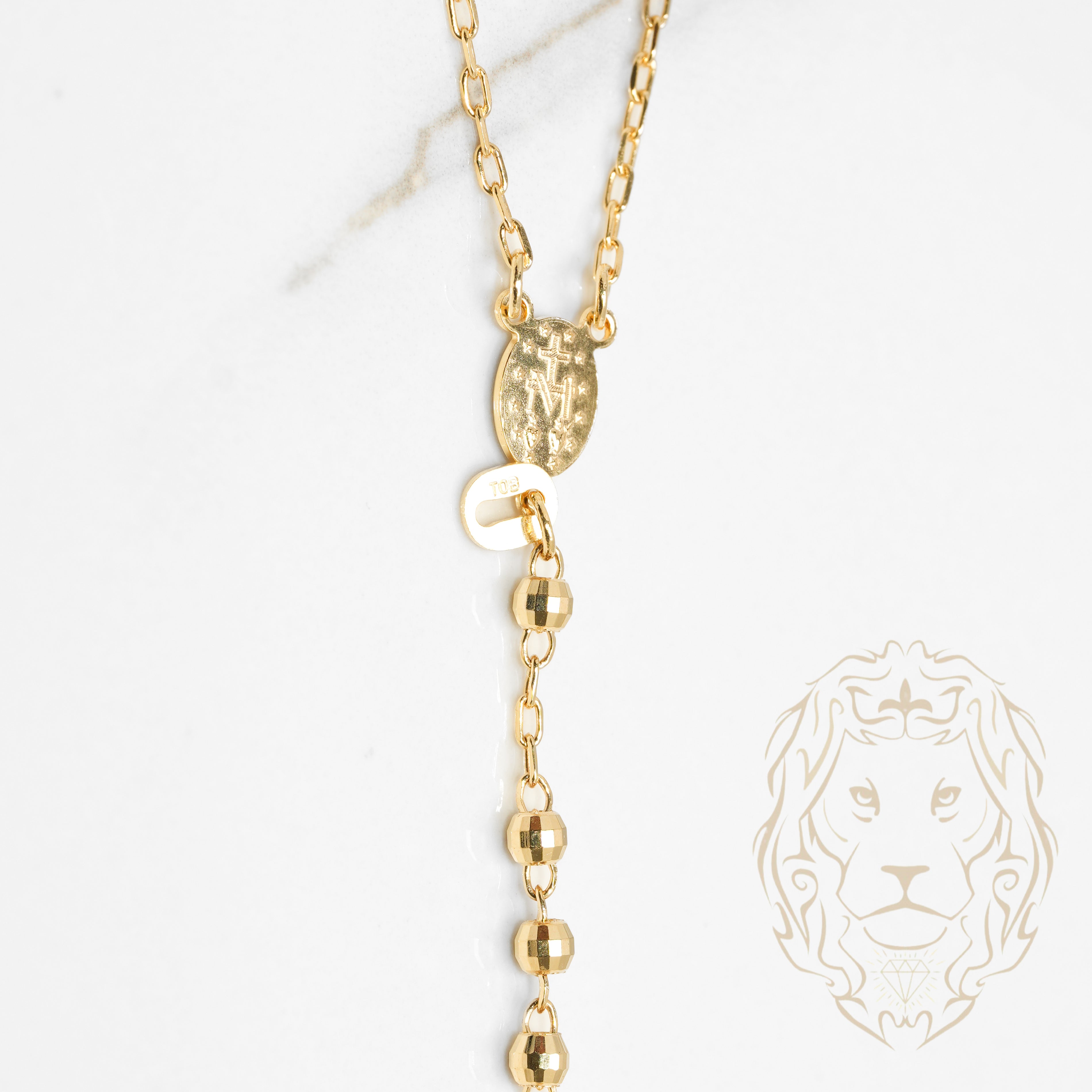 Rosary - 10K yellow gold brilliant cut beads 2.9mm - CHG629