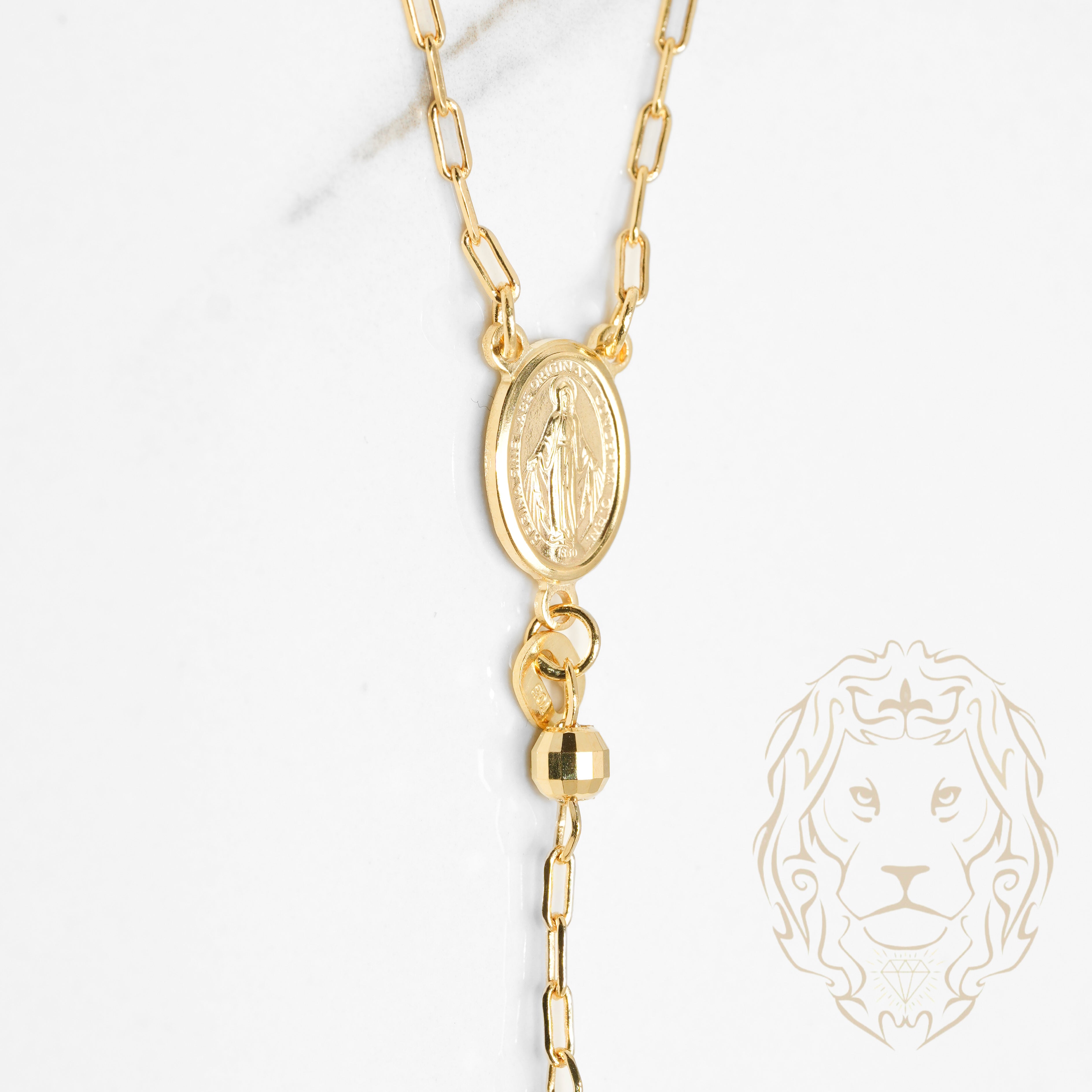 Rosary - 10K yellow gold brilliant cut beads 3.75mm - CHG630