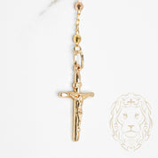 Chapelet - Or 10K tricolore jaune, blanc & rose perles coupe brillant 2.9mm - CHG632