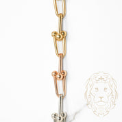 Collier - Or 10K tricolore jaune, blanc & rose Tiff hardwear 7mm - CHG642