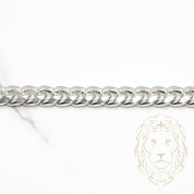 Bracelet - Or 10K blanc cuban link 6.7mm - BRG738