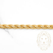 Bracelet - Or 18K jaune blé texturé 4mm - BRG567