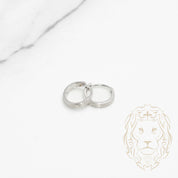 Huggies - Gold 10K white satin finish 2mm X 8mm - BOG787