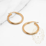 Hoops - Polished Yellow 10K Gold 3mm X 20mm - BOG792