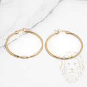 Hoops - Polished Yellow 10K Gold 1.5mm X 30mm - BOG794