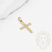 Pendant - 10K Yellow Gold diamond cross - PEG630