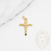 Pendant - 10K Yellow Gold Cross with Jesus - PEG632