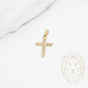 Pendant - 10K Yellow Gold diamond cross - PEG634