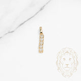 Pendant - 10K Yellow Gold 5 round cut cz stones - PEG637