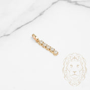 Pendant - 10K Yellow Gold 5 round cut cz stones - PEG637