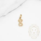 Pendant - 10K Yellow Gold infinity cz pave - PEG638