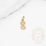 Pendentif - Or 10K jaune infini pavé de cz - PEG638