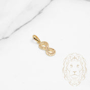 Pendant - 10K Yellow Gold infinity cz pave - PEG638