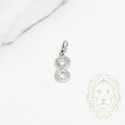 Pendant - 10K white gold infinity pave with cz - PEG639