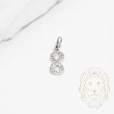 Pendentif - Or 10K blanc infini pavé de cz - PEG639