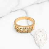 Bague - Or 10K deux tons jaune & blanc "2000" - RIG762