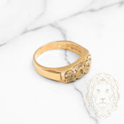 Ring - 10K two-tone yellow & white gold "2000" - RIG762