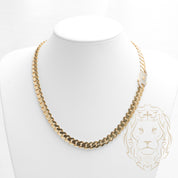 Chaîne - Or 14K jaune monaco & box lock pavé de cz 9mm - CHG651