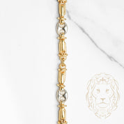 Chaîne - Or 18K deux tons jaune & blanc mixte ancre gonflé & bullet 5.5mm - CHG645