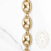 Chaîne - Or 10K jaune ancre gonflé solide 12.5mm - CHG646