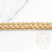 Bracelet - Or 10K deux tons jaune & blanc franco coupe diamant 8.4mm - BRG571