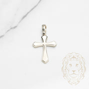 Pendentif - Or 14K blanc croix finition satinée - PEG646