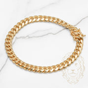 Bracelet - Or 10K jaune cuban link 7.5mm - BRG701