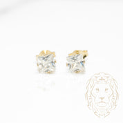 Studs - Or 10K jaune zircone cubique coupe princesse 0.05PTS / 3mm - BOG843