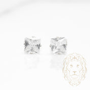 Studs - Argent zircone cubique coupe princesse 0.25PTS / 4.7mm - BOS346