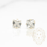 Studs - Or 10K jaune zircone cubique coupe princesse 0.50PTS / 5.5mm - BOG848