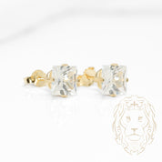 Studs - Or 10K jaune zircone cubique coupe princesse 0.20PTS / 4.5mm - BOG846