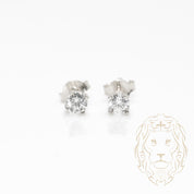 Studs - Argent zircone cubique coupe rond brillant 0.10PTS / 3mm - BOS340