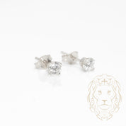 Studs - Argent zircone cubique coupe rond brillant 0.10PTS / 3mm - BOS340