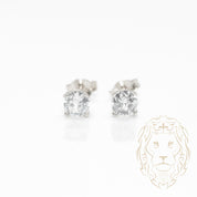 Studs - Argent zircone cubique coupe rond brillant 0.25PTS / 4mm - BOS341