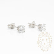 Studs - Argent zircone cubique coupe rond brillant 0.25PTS / 4mm - BOS341