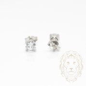 Studs - Argent zircone cubique coupe rond brillant 0.25PTS / 4mm - BOS341