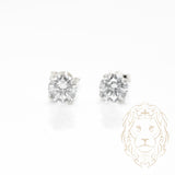 Studs - Argent zircone cubique coupe rond brillant 0.50PTS / 5mm - BOS342