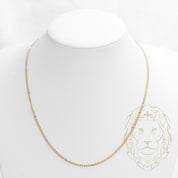 Chaîne - Or 18K deux tons jaune & blanc mixte curb & capri 2.3mm - CHG667