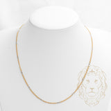 Chaîne - Or 18K deux tons jaune & blanc mixte curb & capri 2.3mm - CHG667