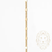 Chaîne - Or 18K jaune mixte curb & plat 3.2mm - CHG658