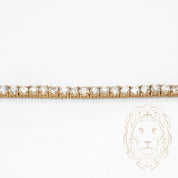 Bracelet - Or 10K jaune tennis pierres cz coupe rond 4mm - BRG580