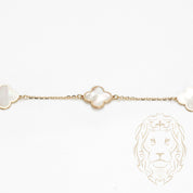 Bracelet - Or 10K jaune trèfles minces en nacre 10mm - BRG584