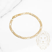 Bracelet - Or 10K jaune figaro 4mm - BRG656