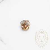 Pendentif - Or 10K tricolore jaune, blanc & rose cercles texturés - PEG656