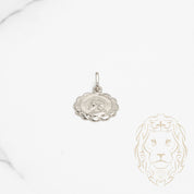 Pendentif - Or 10K blanc médaillon Jésus - PEG658