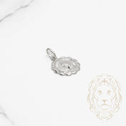 Pendentif - Or 10K blanc médaillon Jésus - PEG658