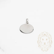 Pendentif - Or 10K blanc médaillon gravable - PEG660