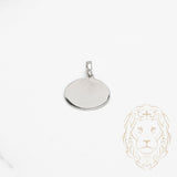 Pendentif - Or 10K blanc médaillon gravable - PEG660